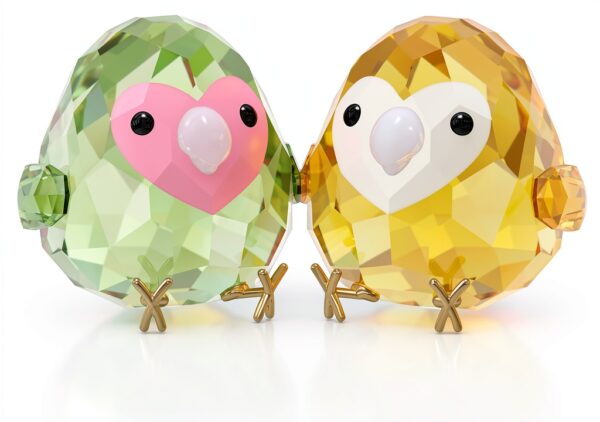 Swarovski decorazione uccellini cristallo regalo amore-0