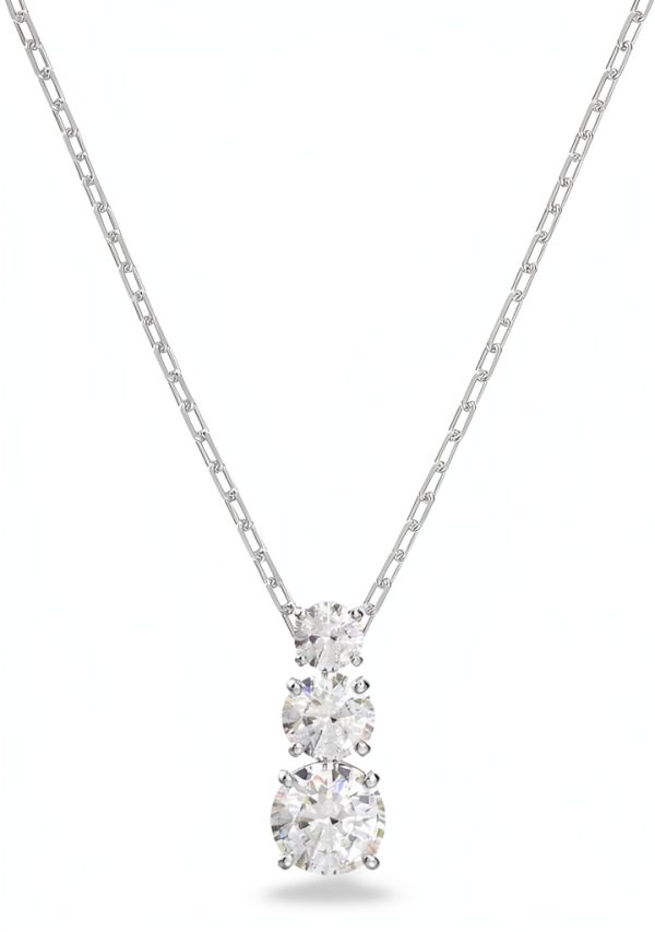Swarovski pendente Attract Trilogy donna collana rodio